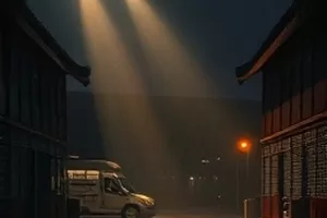 跨城晚餐连线画面，两份外卖摆在镜头前视频同吃